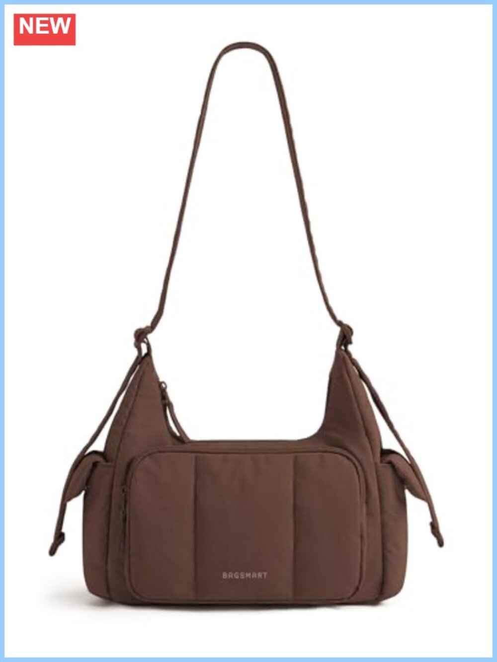 Small Puffer Crossbody Hobo Bag Waterproof Nylon Adjustable Strap